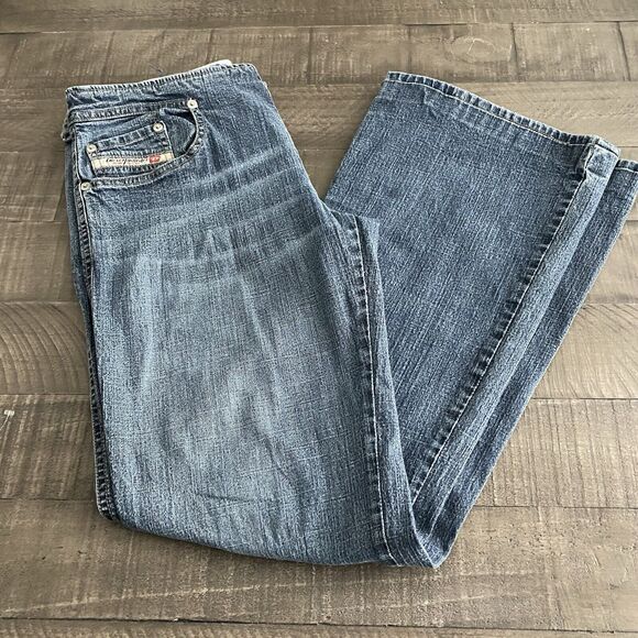 Diesel Industry SZ 32 Jeans Denim Womens RN93243 Flared Leg‎ Vintage - Picture 3 of 16